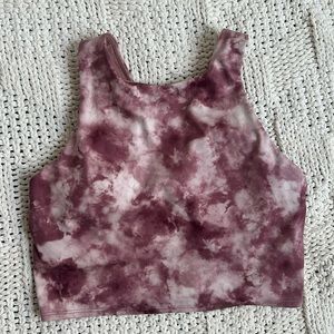 Athleta tie dye pink workout top